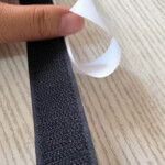 FR adhesive backing hook and loop