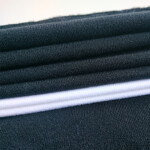 Velour loop black and white color nylon and polyester material