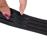 Hook and loop backed other material