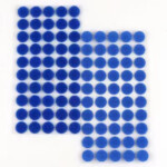 Adhesive backing hook and loop coins